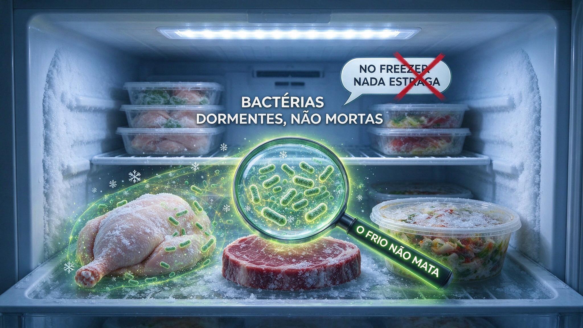 “No freezer nada estraga”? O mito do congelamento que mata bactérias — e o que o frio realmente faz