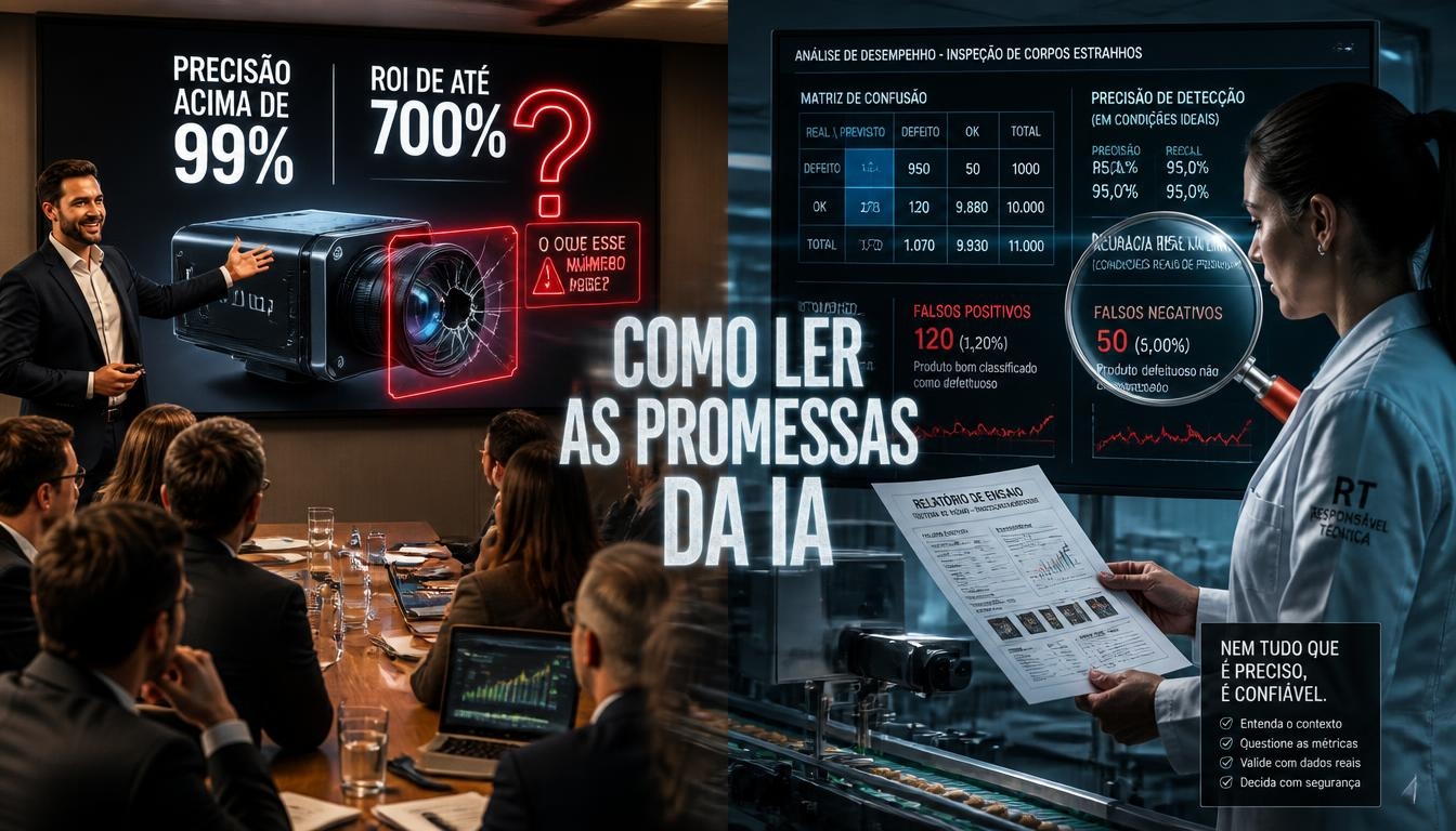“Precisão acima de 99%” e ROI de até 700%: como ler as promessas da IA no controle de qualidade de alimentos