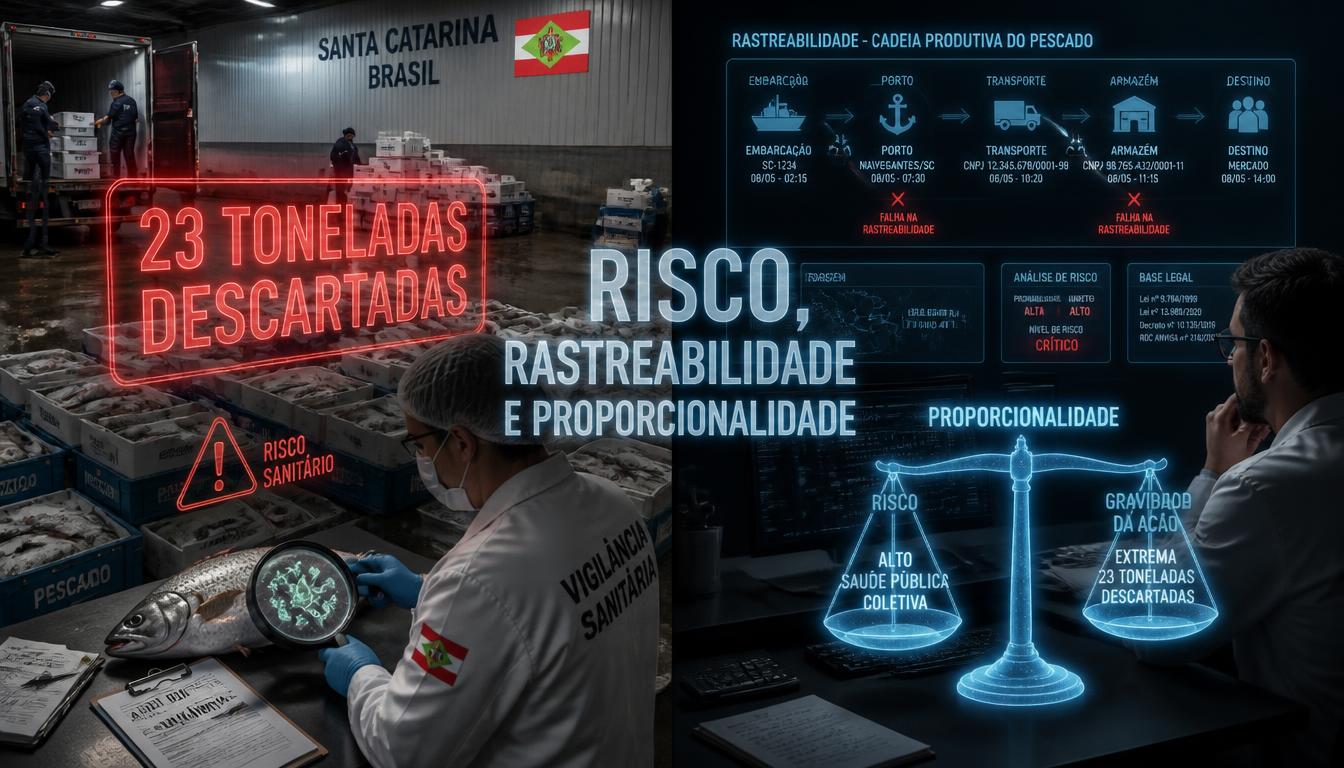 23 toneladas descartadas: o que a operação do pescado em Santa Catarina ensina sobre risco, rastreabilidade e proporcionalidade