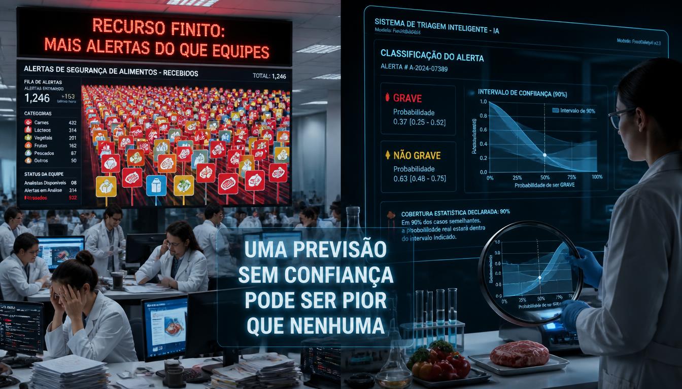 Quando a inspeção precisa saber o quanto não sabe: um modelo de IA para priorizar alertas de segurança alimentar