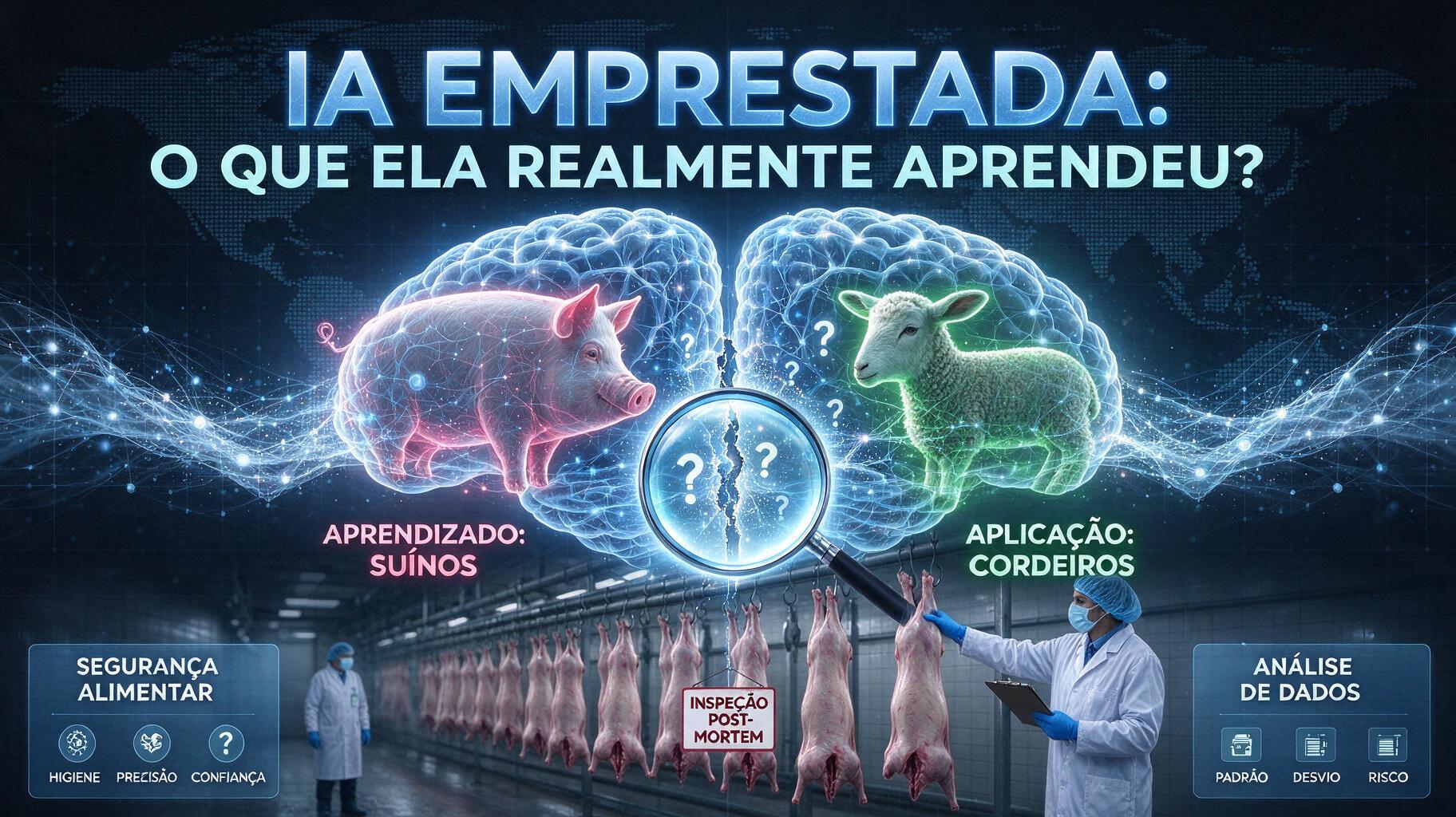 Aprendeu com suínos, acertou em cordeiros — mas comparado com quem? O que a IA “emprestada” ensina sobre a inspeção post mortem